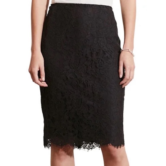 J. Crew Dresses & Skirts - J. Crew • Lace Pencil Skirt in Black